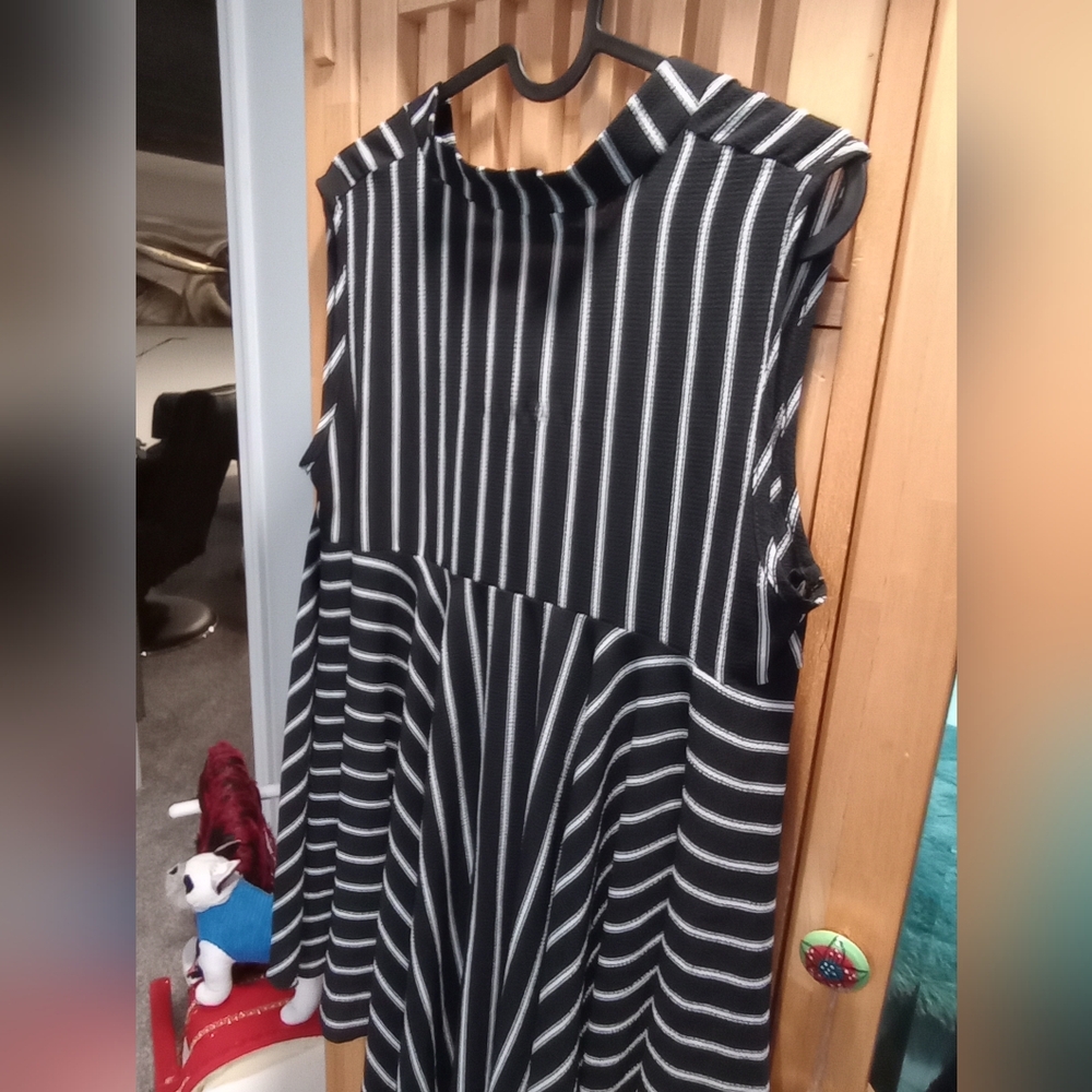 Black and White Striped Dress - Picture 5 of 6